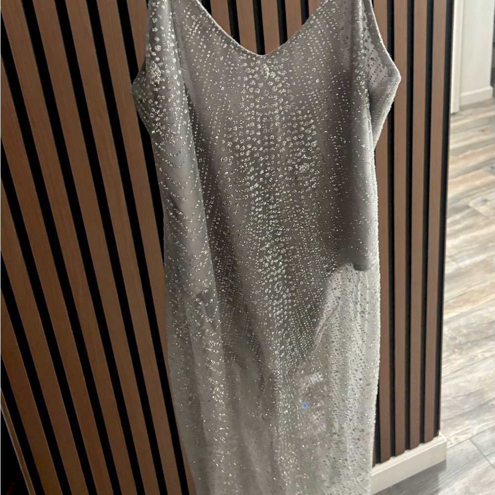 Meshki (M) Silver Sequin Dress